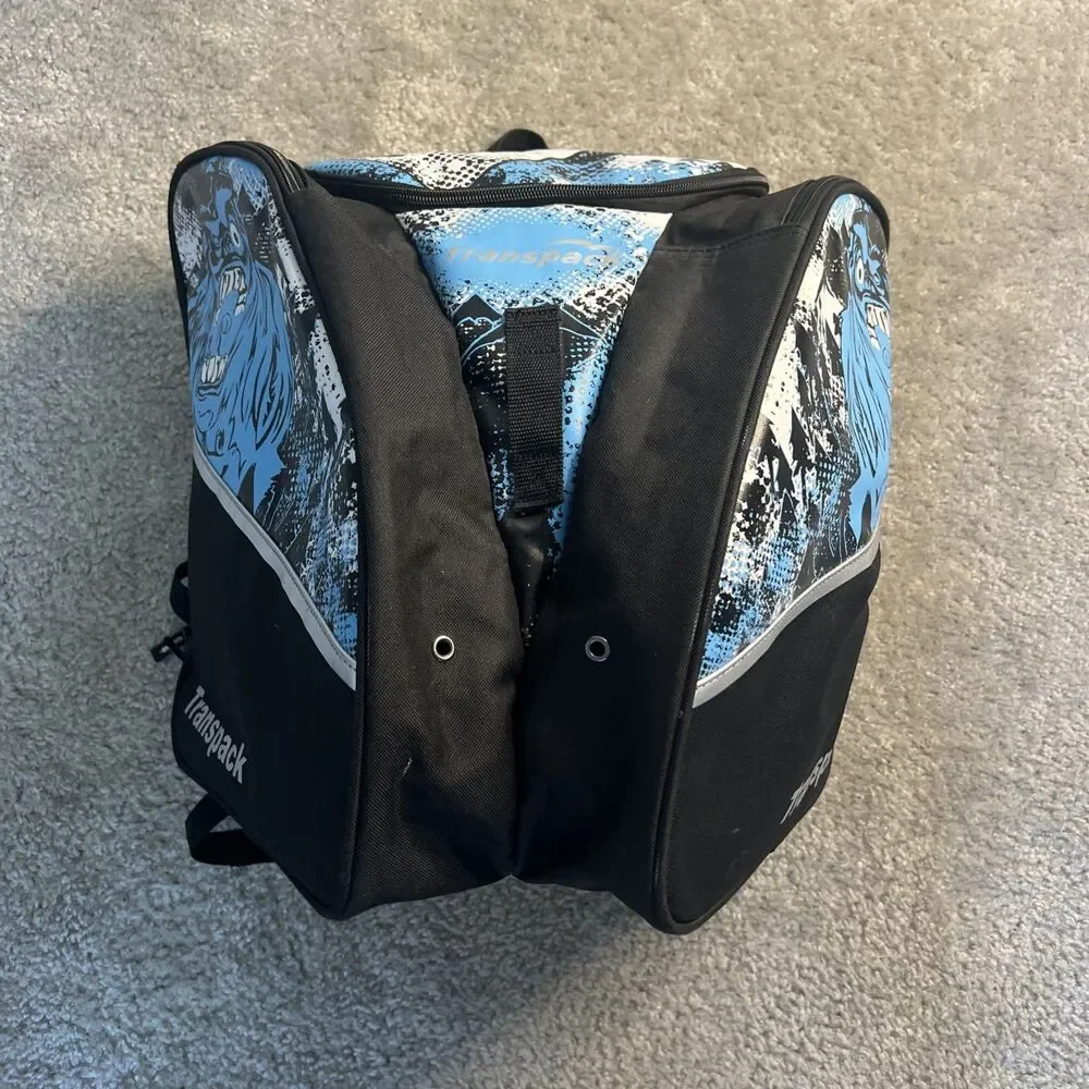 Transpack Edge Jr. Boot Helmet Bag Blue Yeti Snow Ski & Boarders Water Resistant